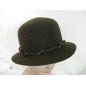 Oliwer brązowy melanż kapelusz filcowy  52-54 cm