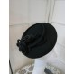 Kasjopeja czarny mini beret filcowy