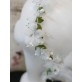 Biało - zielony wianek girlanda, wężyk z kwiatów jak żywe 80 cm