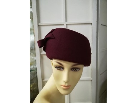 Donna -bordowa czapka furażerka 55-57 cm