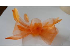 Pomarańczowy stroik z krynoliny do włosów sukni kapelusza