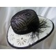 Lidka-śmietankowo czarny kapelusz filcowy 54-56 cm