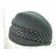 Agafia- Turban-stalowa filcowa czapka Vintage 57-60cm