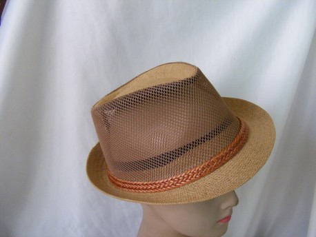 Vito beżowy, przewiewny letni kapelusz 54-56 cm