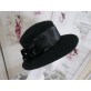 Denice - czarny kapelusz filcowy-57-59 cm