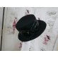 Denice - czarny kapelusz filcowy-57-59 cm